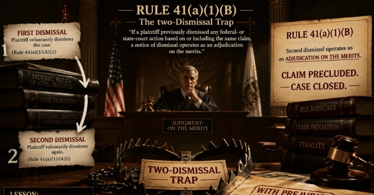 Rule 41(a)(1)(B) and The two-Dismissal Trap