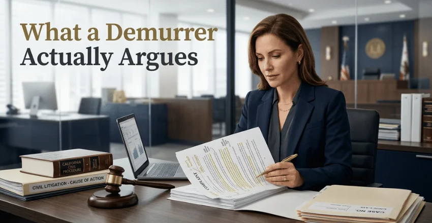 What a Demurrer Actually Argues